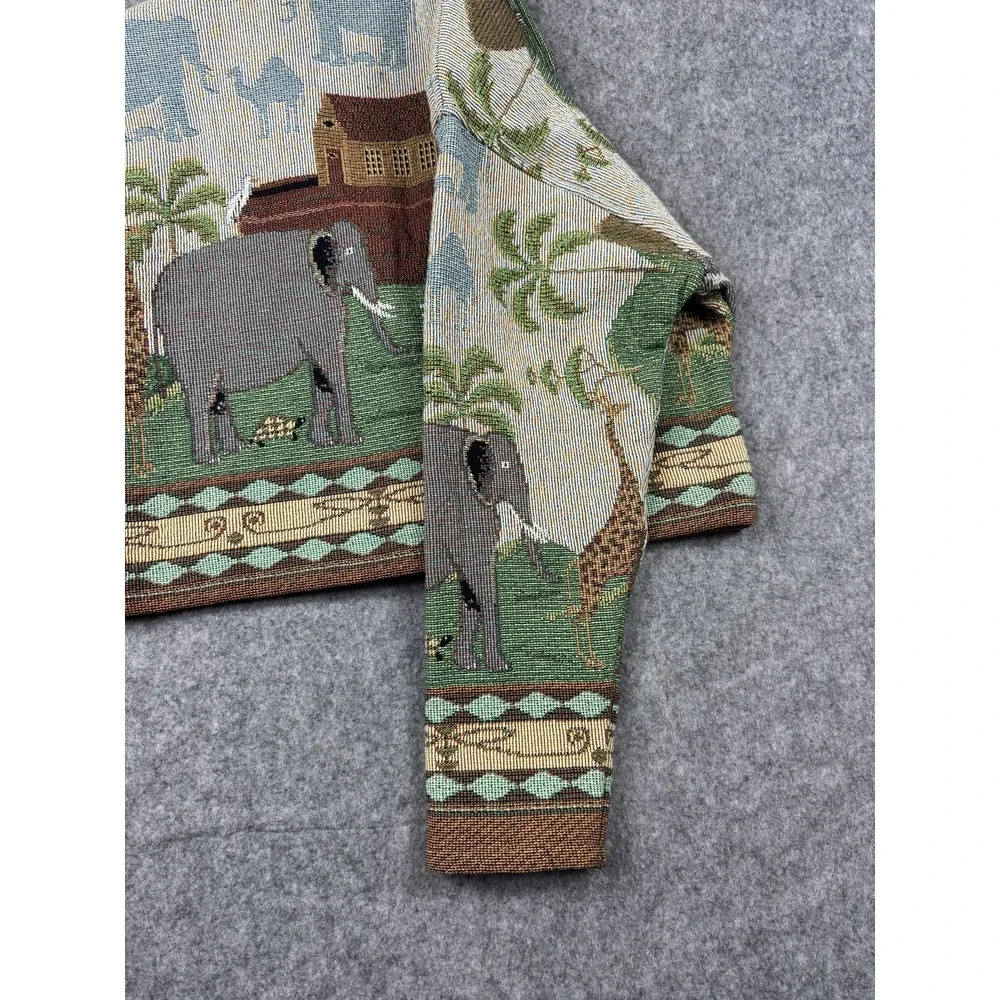 Warren Kimble Painted Pony Jacket Womens Medium Noah's Ark Tapestry USA 90's NEW